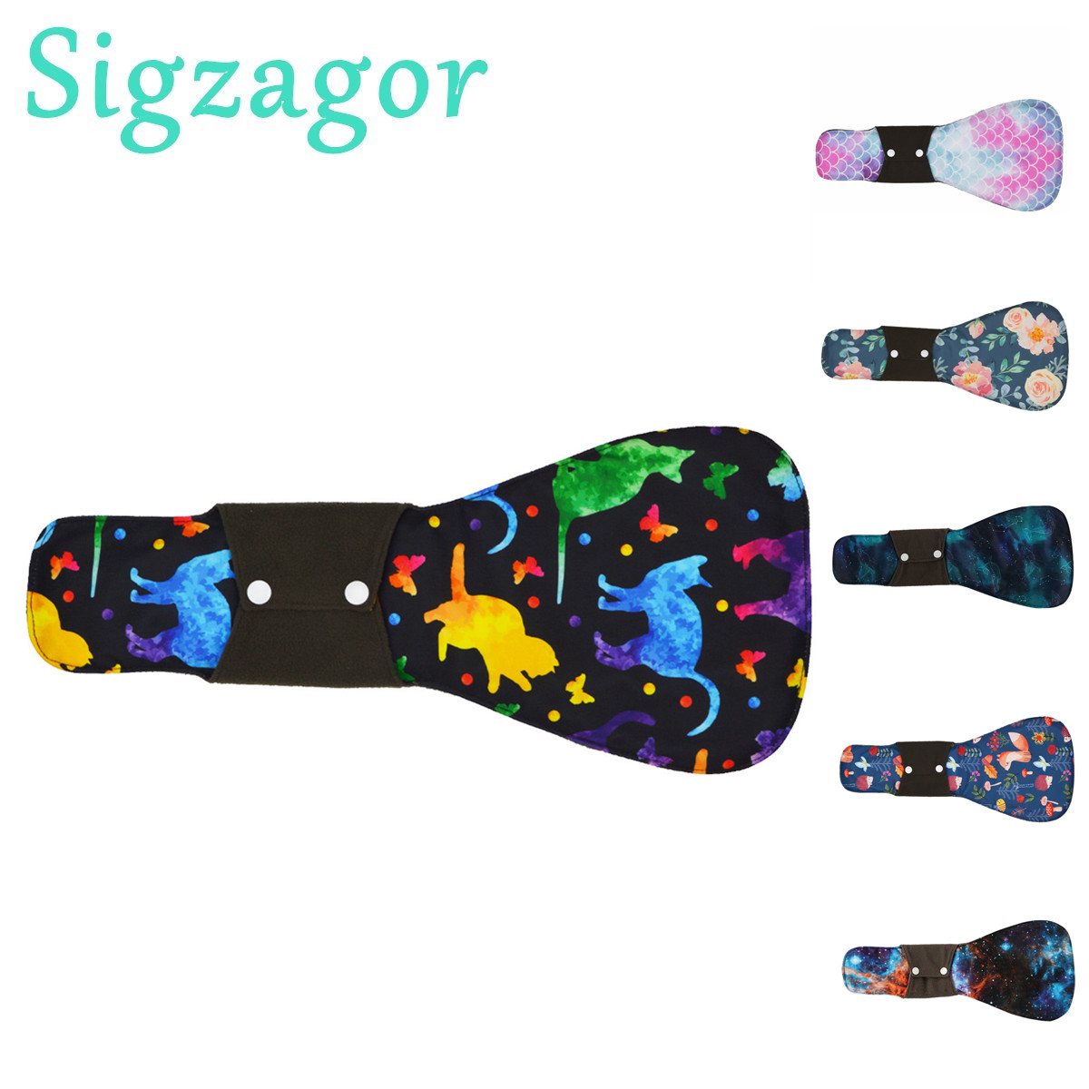 Cloth Pad Reusable - [Sigzagor] Тканевая менструальная прокладка XXL, гигиеническая,