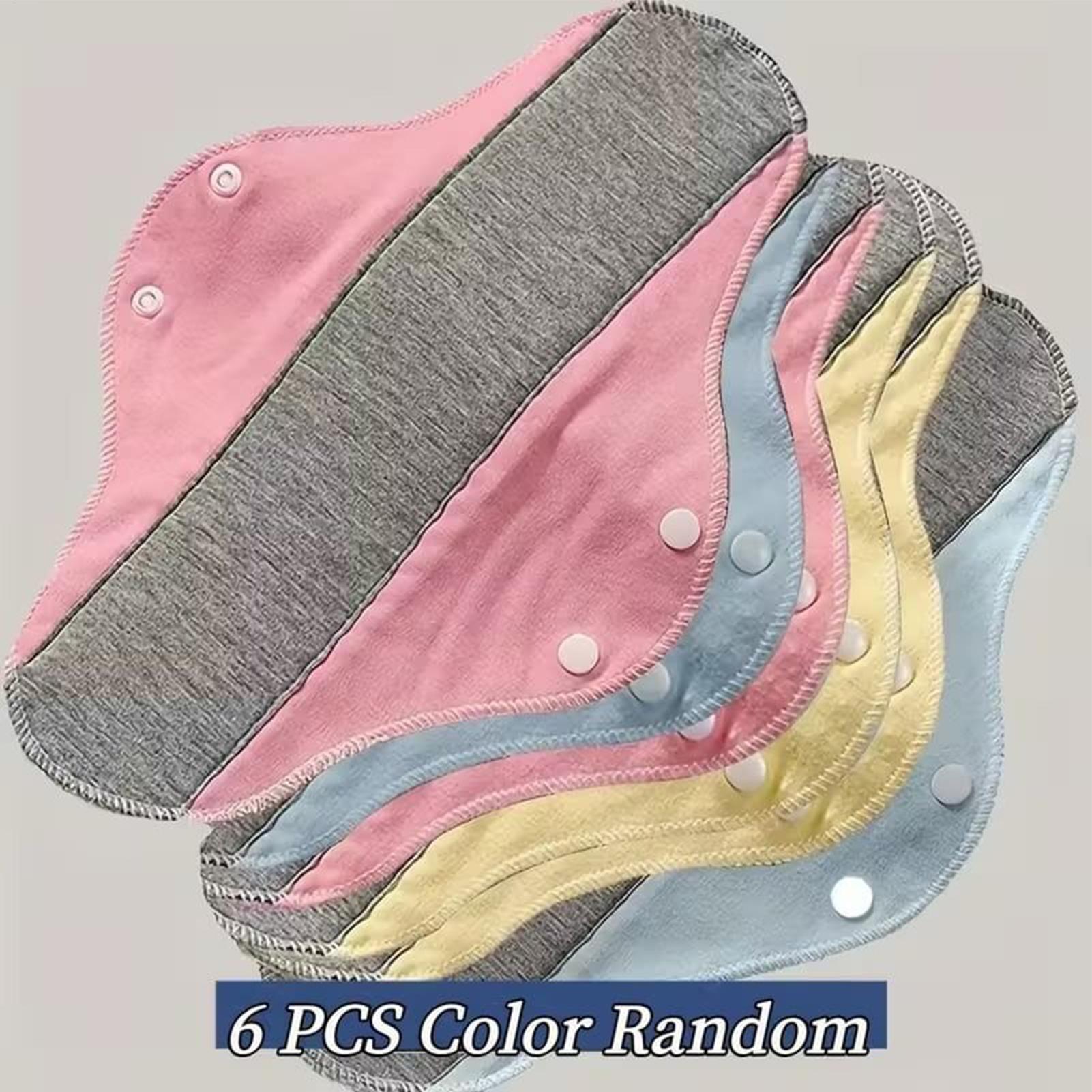 Cloth Pad Reusable - 6 шт. моющихся гигиенических прокладок из